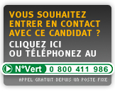 Vous souhaitez entrer en contact avec ce candidat ? Cliquez ici ou téléphonez au 0 800 411 986